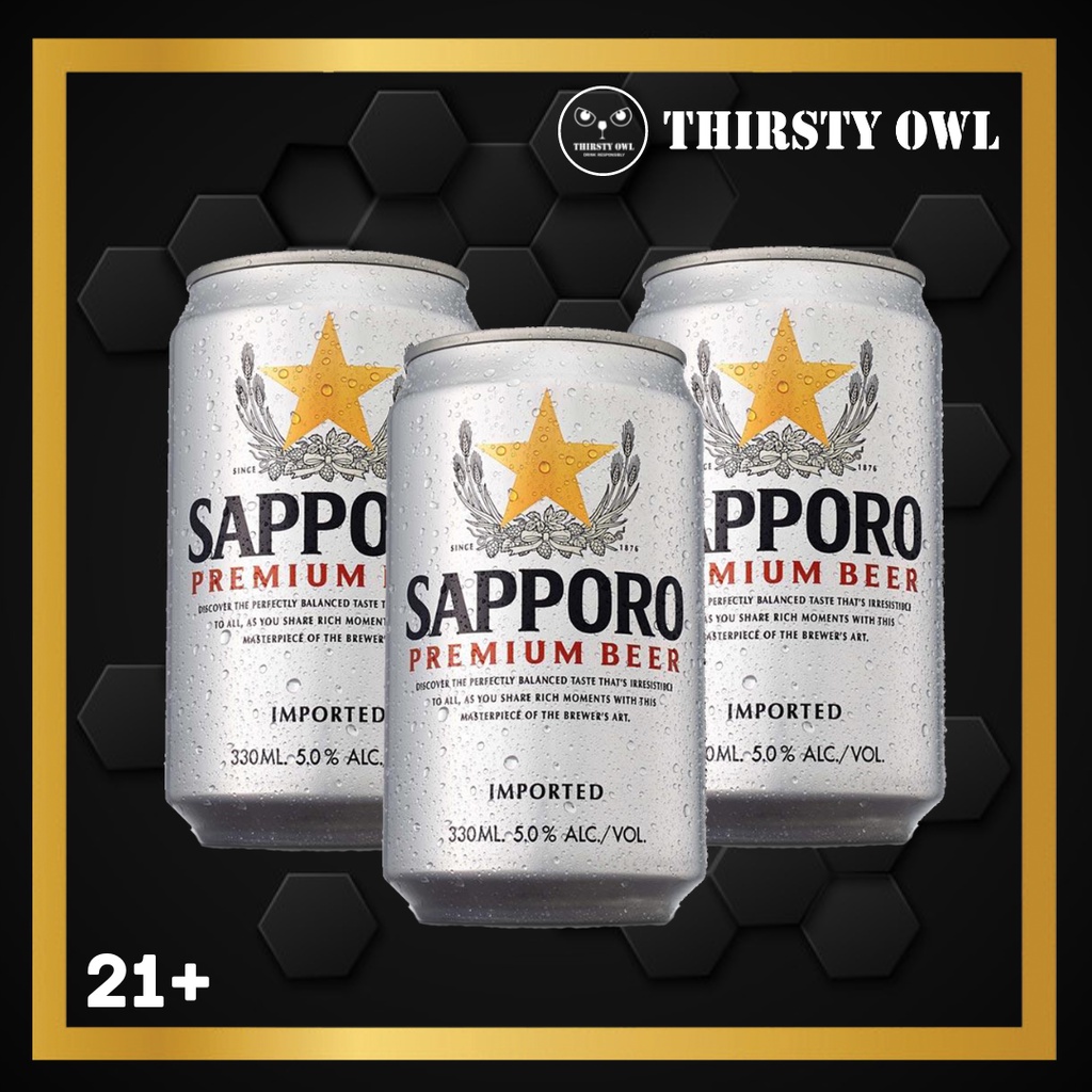Jual Beer Sapporo Premium Japanese Beer Can 330ml Paket 3 Kaleng