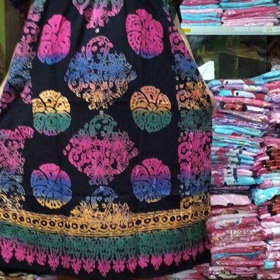 Daster batik LD 160cm - Ungu, super jumbo