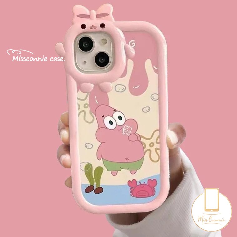 Soft Case Motif SpongeBob 3D Untuk iPhone 11 13 12 14 Pro MAX 6 6s 7 8 14 Plus XR X XS MAX SE 2020