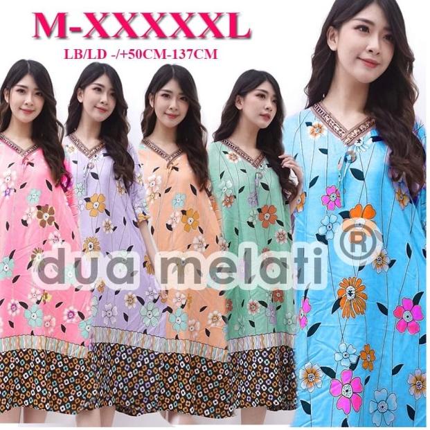 Baju Tidur Daster Batik Jumbo Big Size Rayon XXXL D33D34D35D36D37
