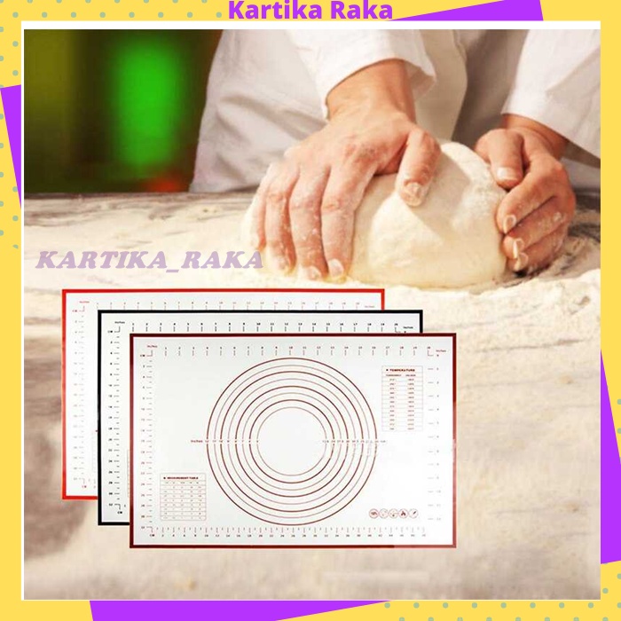 KR Alas Adonan Kue Pizza Silikon Ukuran Besar 40 x 60 Silicone Mat Rolling