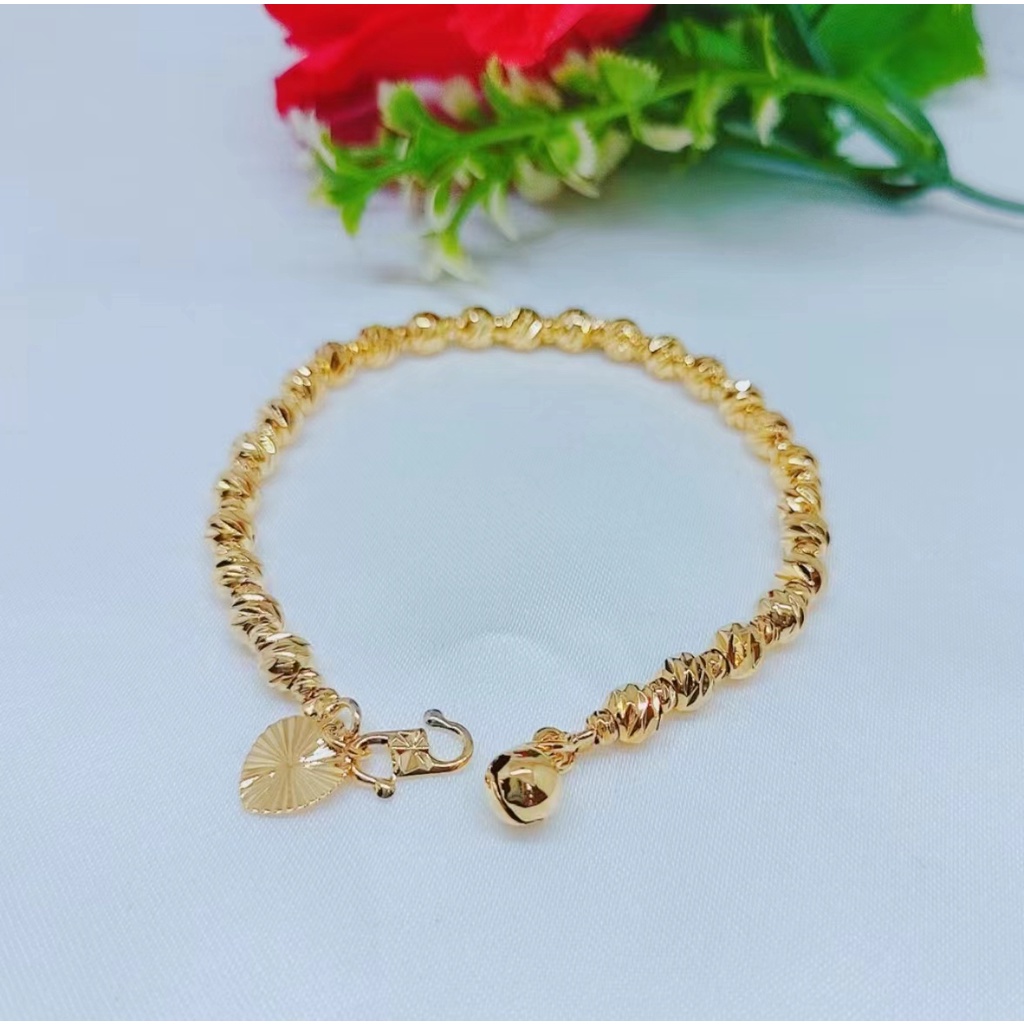 Gelang Xuping Biji Bola Lapis Emas 24k Perhiasan Fashion D001/D002