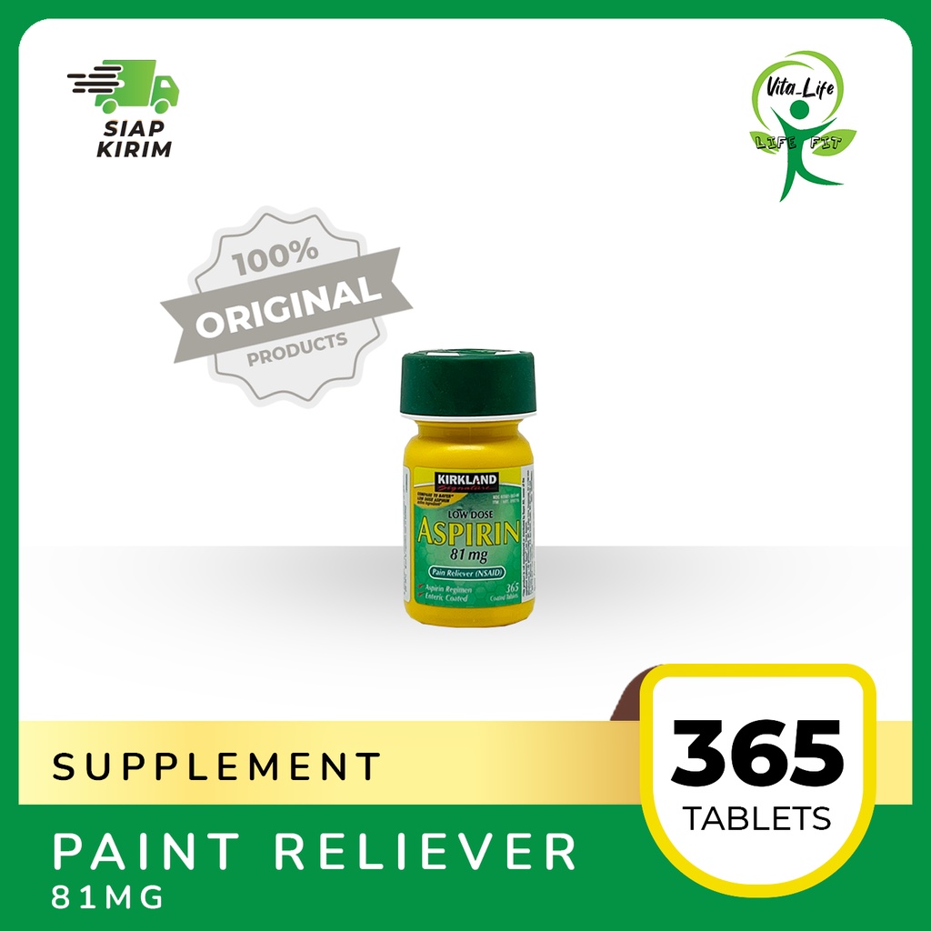 Jual Kirkland SIgnature Low Dose Aspirin 81 mg 365 tab Shopee Indonesia