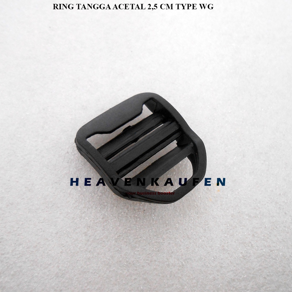 Ring Tangga Adjuster Ring Jalan Tas Punggung Acetal 2,5 cm Hitam Murah Ecer Grosir Kode WG