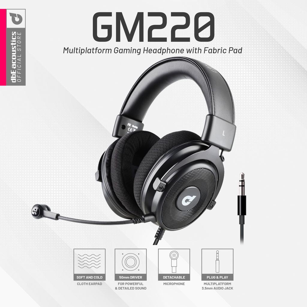 dbE GM220 3.5mm Multiplatform Gaming Headphone dengan Fabric Pad