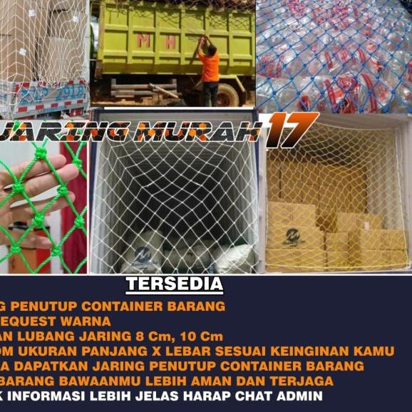 

jaring penutup container barang - 10 cm, 2,5m x 2,5m