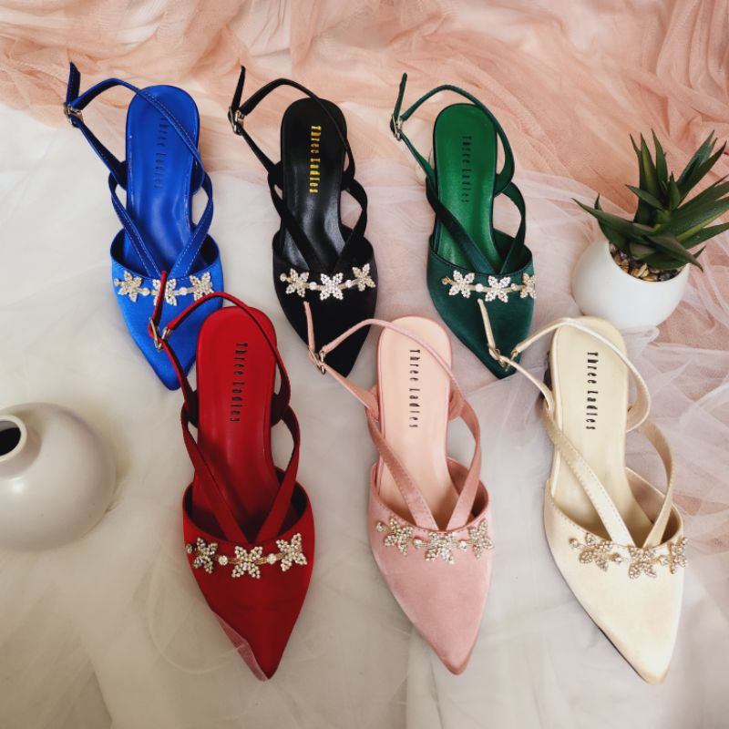 Joshee heels 4 cm | Sendal wedding wanita hak kaca by Three Ladies