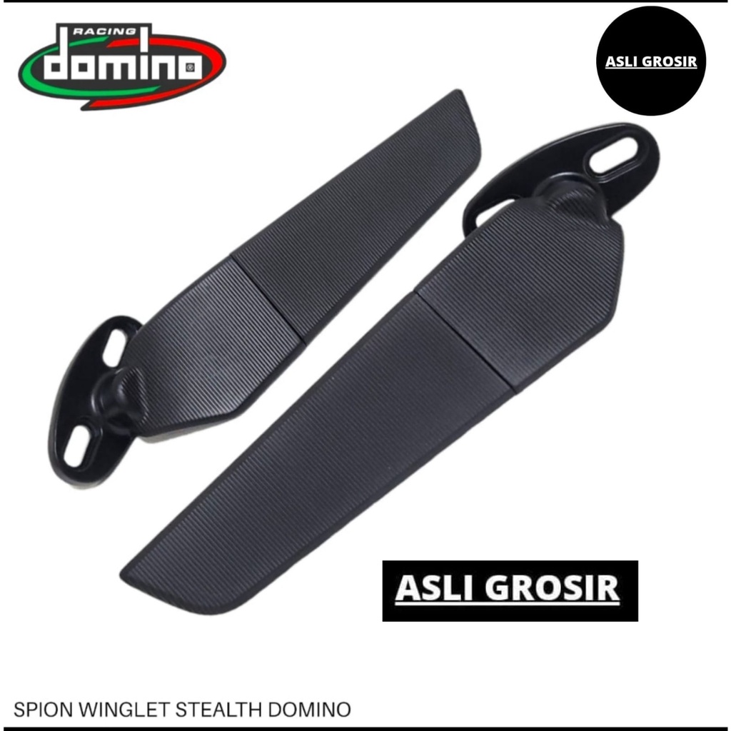 SPION WINGLET DOMINO 1 SET KIRI KANAN MODEL RIZOMA RACING FULL CNC NINJA R15 R25 CBR XMAX DLL