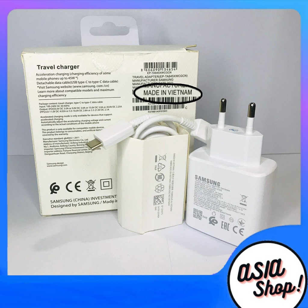 Charger Samsung Type C 45W Super Fast Charging Kabel USB C TO USB C 100% Grade A