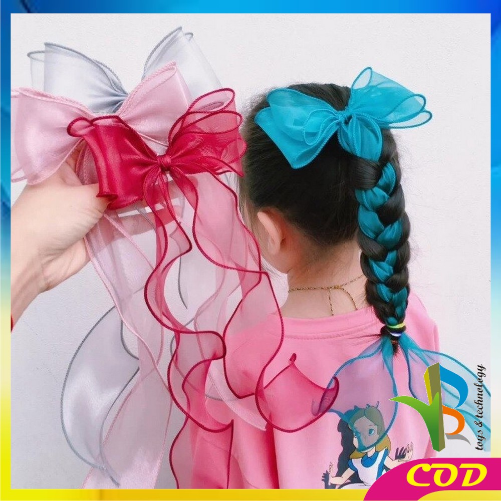 RB-C344 Jepit Rambut Korea Pita Untuk Wanita Ikat Rambut Pita Panjang ala Korea / Ribbon Hair Tie / Jepit Rambut Wanita / Jepitan Rambut Anak Perempuan