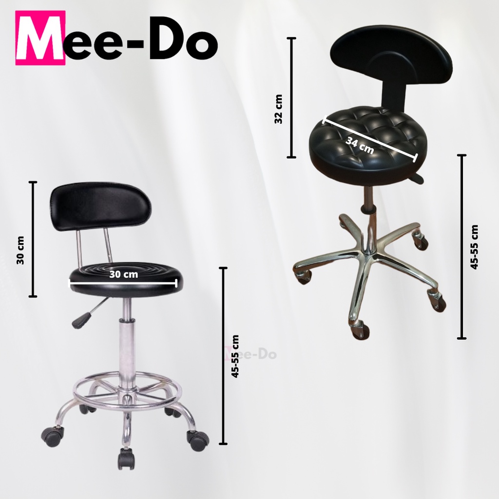 Mee Do Kursi Salon Hidrolik Bulat Roda Barstool Hydraulic Bangku Kantor Roda Stool