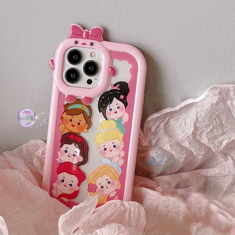 Case Motif Kartun Princess Monster Untuk IPhone 14 Pro Max 13 Pro Max 11 12 Xr XS 6 6S 7 8 Plus