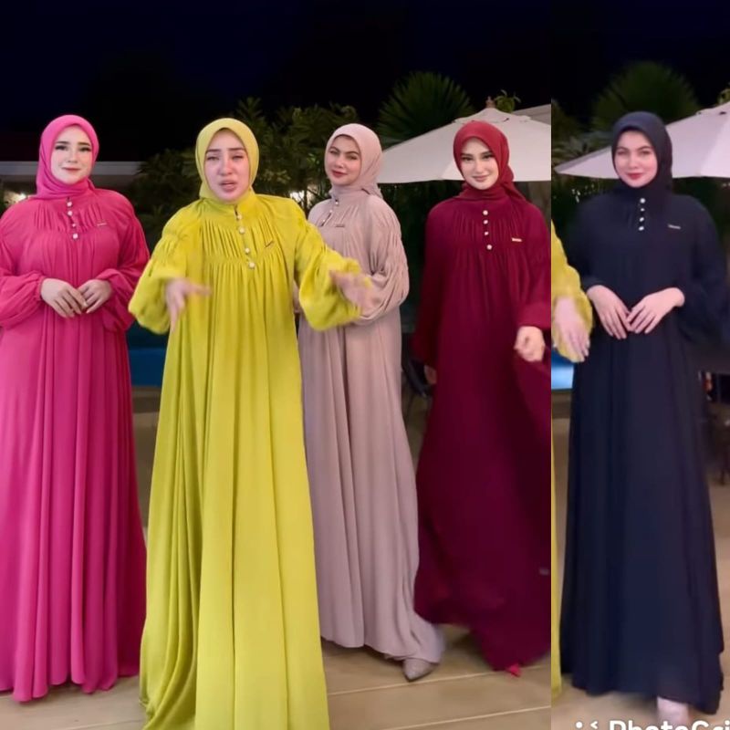 gamis ceruti kancing shellasaukia