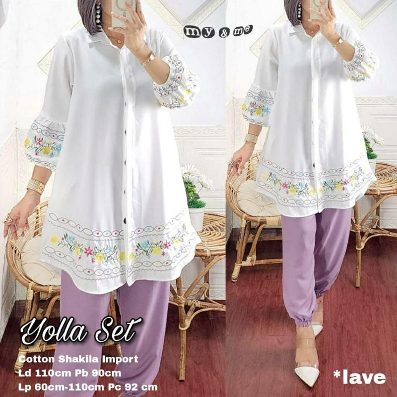 RATI - Yolla Set Shakila Setelan Wanita Nyaman Kekinian Best Seller Bisa COD By Mumufashion