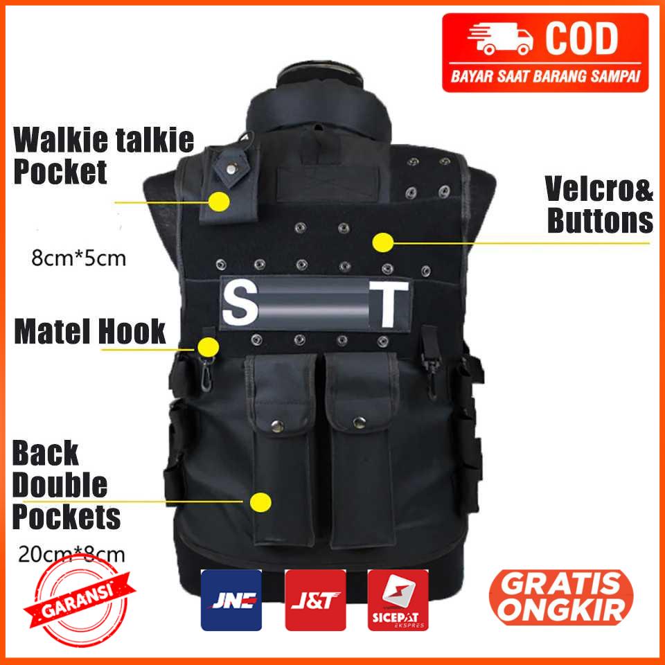 Rompi Militer Airsoft Gun CS SWAT Tactical Vest Size L CX93