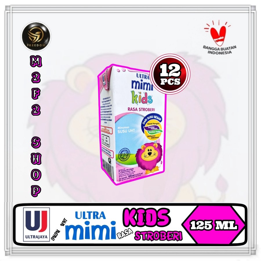 

Susu Ultra Milk Mimi Kids Kotak UHT Stroberi | Strawberry - 125 ml (Kemasan 12 Pcs)