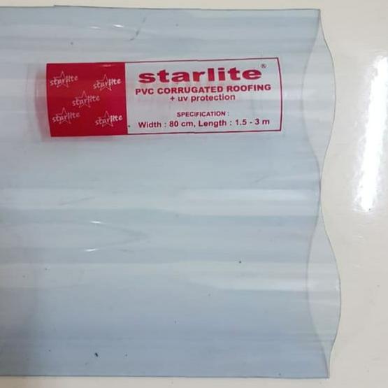 Fiber gelombang + UV protection 2.4m / Atap fiber gelombang pvc