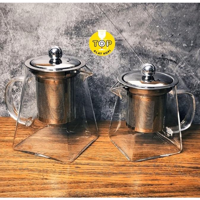 Teko kaca tea maker keren antik alat seduh teh 350ml