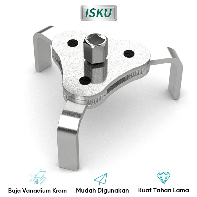 Kunci Filter Oli Universal Filter Wrench Kunci Pembuka Filter Chrome Vanadium Steel 2 Arah 55-115mm