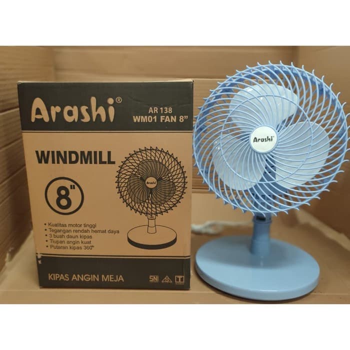 Arashi Kipas Angin Windmill Deskfan 8 inch Super murah