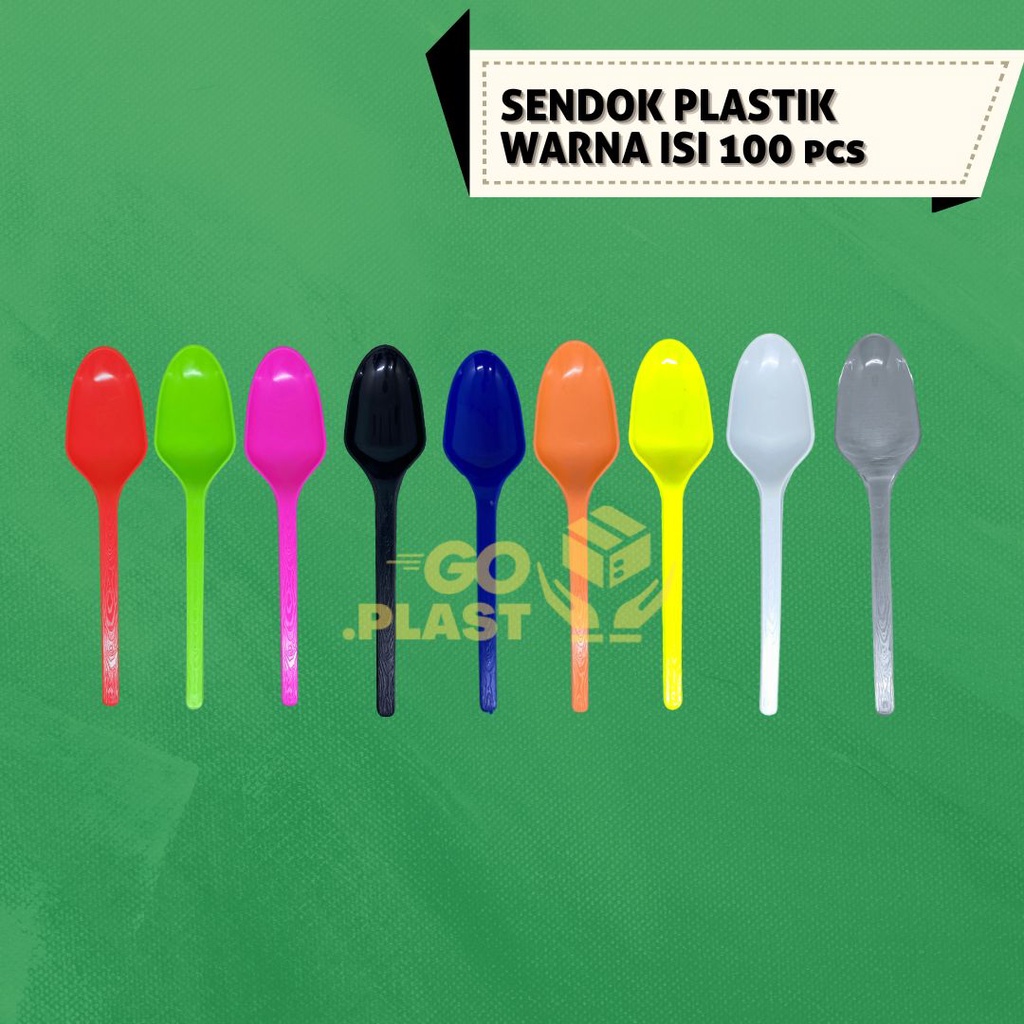 SENDOK MAKAN PLASTIK ISI 100PCS