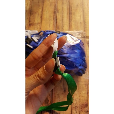 Tali ID Card Cantol Bahan Plastik - Tali Gantung ID Card + Cantolan - Merah