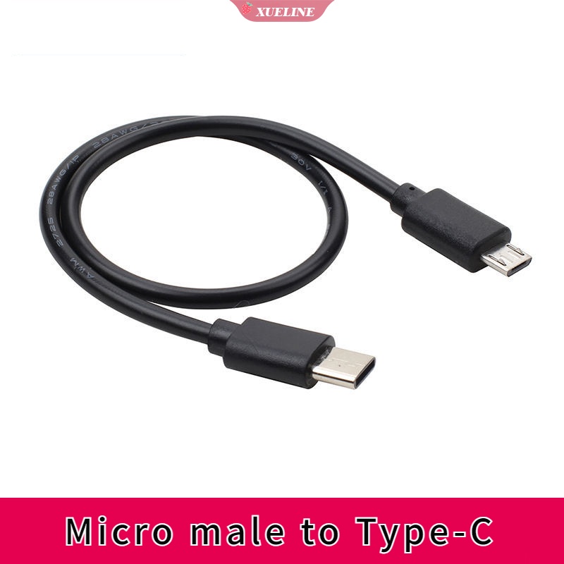 Kabel Data / Charger OTG USB Tipe C Ke Micro USB Panjang 30cm Untuk Smartphone ZXL