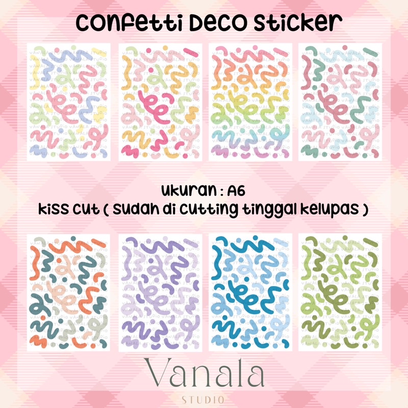 Sticker Deco Confetti / Confetti Sticker Set Deco / Sticker Confetti / Sticker sheet / Sticker Korea
