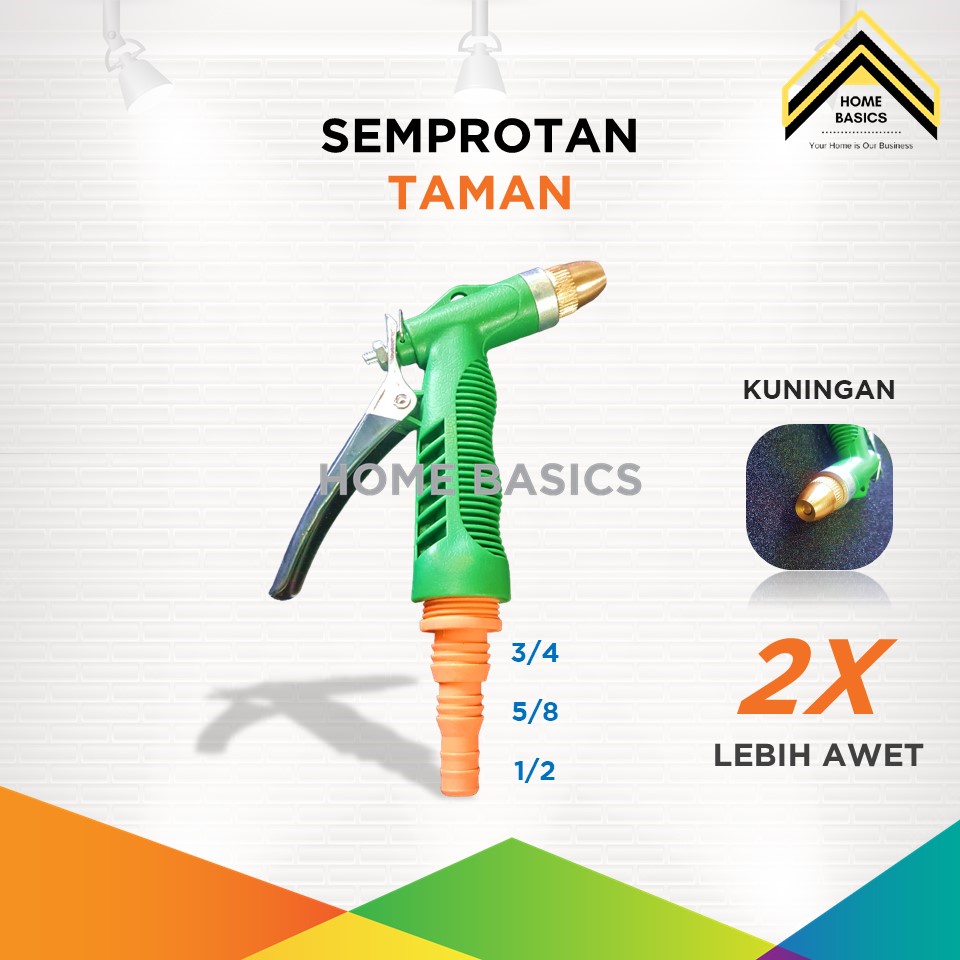 Semprotan Air Taman / Gun Selang Cuci Mobil Motor / Hose Nozzle / Spray Gun / Water Gun