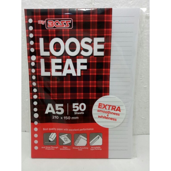 

Kertas binder A5 bigboss isi 50lbr