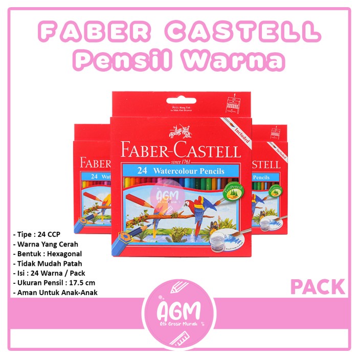 

[COD] Faber Castell Classic Colour Pencils/ Pensil Warna 24