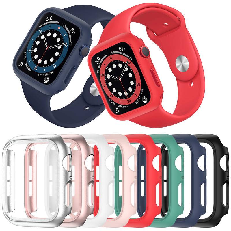 Frame Bumper Pelindung Apple Watch Seri 8 7 6 5 4 3 2 1 SE SE2 Bahan PC Matte Ukuran 45mm 41mm 42mm 40mm 38mm