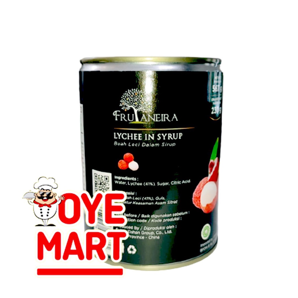 FRUTANEIRA LYCHEE IN SYRUP 567GR / BUAH LECI DALAM SIRUP