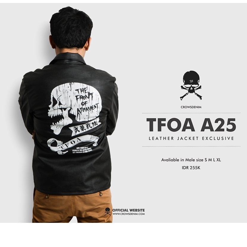 JAKET KULIT PRIA TFOA 7th. JAKET KULIT BIKER. JAKET KULIT LAKI (A-25)