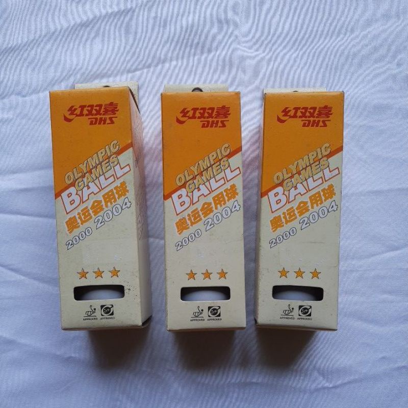 Bola Tenis / Bola Pingpong / DHS 3 Star Warna Putih isi 3 pcs
