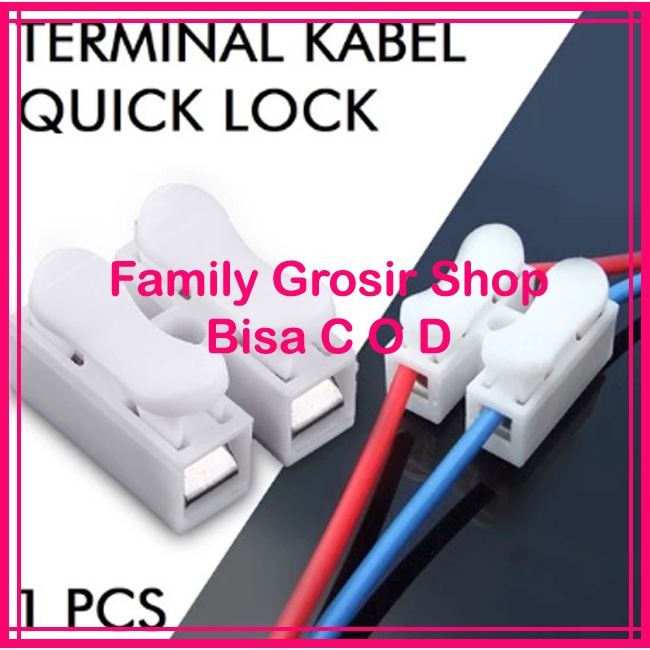 Quick Connect Terminal Connector Sambungan Kabel Listrik 2 PIN/3 PIN Jepit CH2/CH3 (alat listrik)