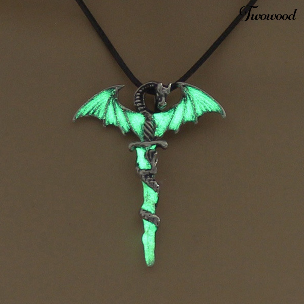 Kalung Liontin Salib Glow In The Dark Gaya Vintage Untuk Halloween