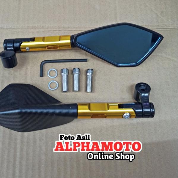 spion tomok cnc murah nmax pcx vespa cb150r vixion - Hitam