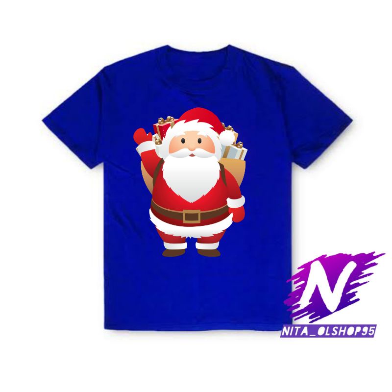 kaos anak baju anak natal tahun baru sinterklas