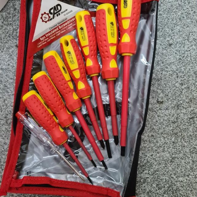 Obeng listrik set 8pcs 1000 v obeng listrik 1000 volt