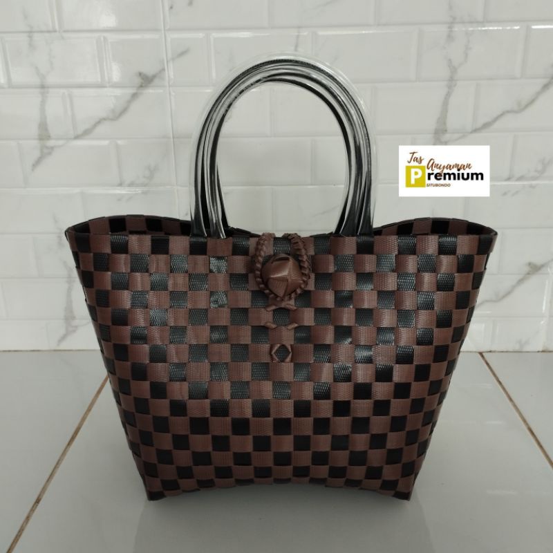 (T16) CATUR (23x14x23cm) Tas Anyaman Premium Situbondo/tas souvenir/tas hajatan