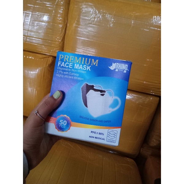 MASKER DUCKBILL IMPORT ADA GARIS ISI 50 Pcs KUALITAS BAGUS TERMURAH {NO BOX}