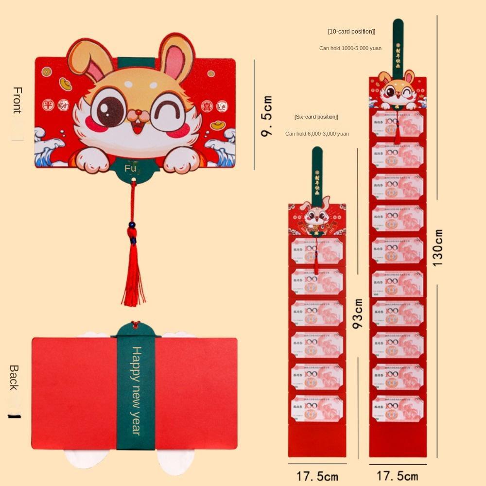 Preva Amplop Merah Tahun Baru Personal Kartun Kelinci Tahun