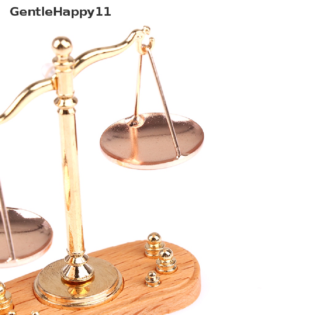 Gentlehappy Mainan Miniatur Balance Scale Skala 1: 12 Untuk Dekorasi Rumah Boneka