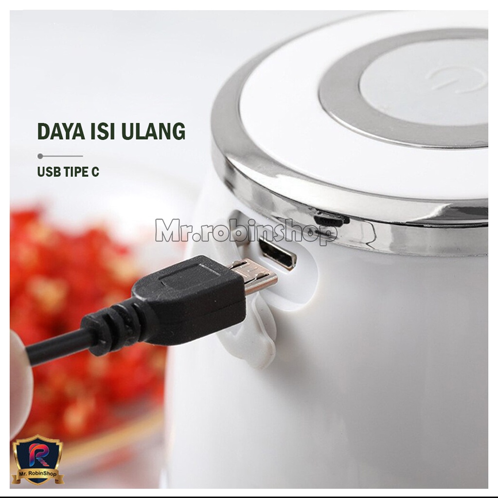 V-3022 Blender Portabel Elektrik Tanpa Kabel / Mini Chopper 300 ml blender mini penggiling bumbu dan daging