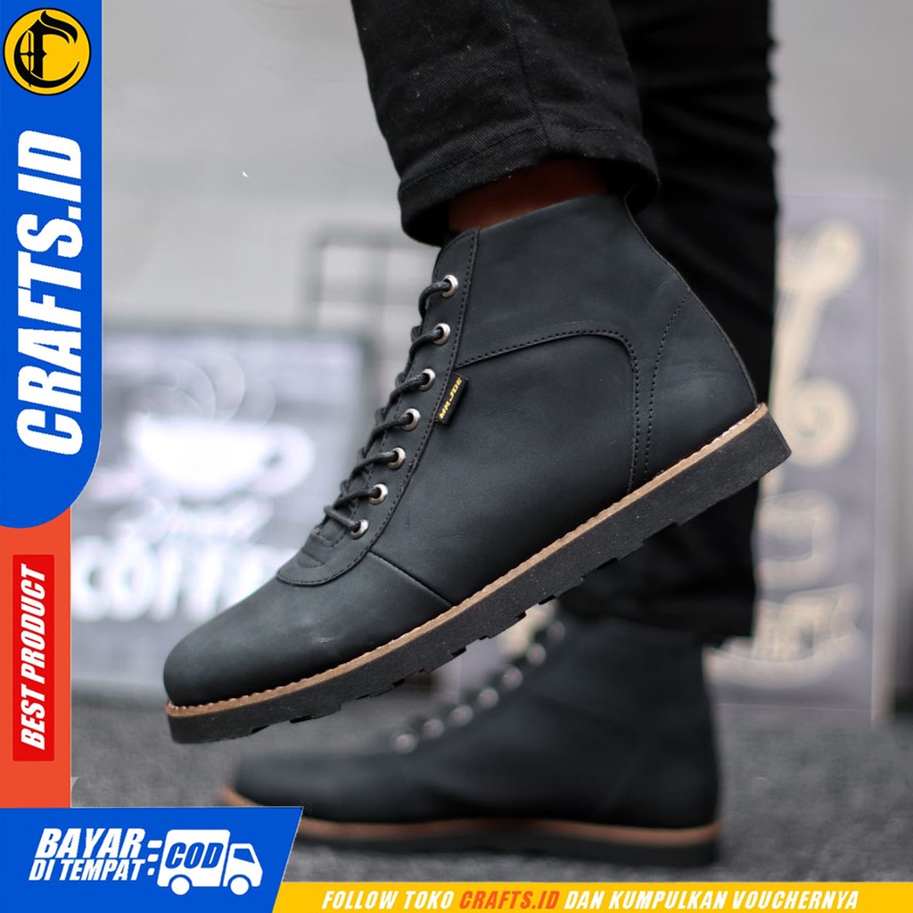 CRAFTS dobbi - Sepatu Boots Pantopel Formal Kerja Pria