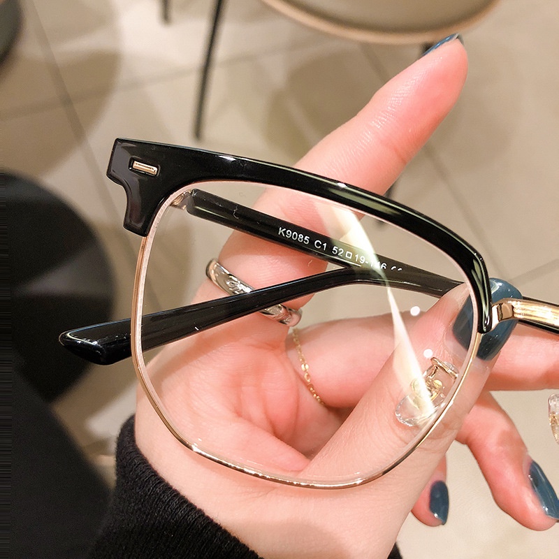 Kacamata Lensa Pengganti Anti Radiasi Anti Blue Light Gaya Korea Untuk Pria Dan Wanita
