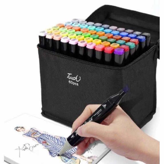 

TOUCH ALCOHOL BASED MARKERS 60 WARNA. SPIDOL DUAL TIP.