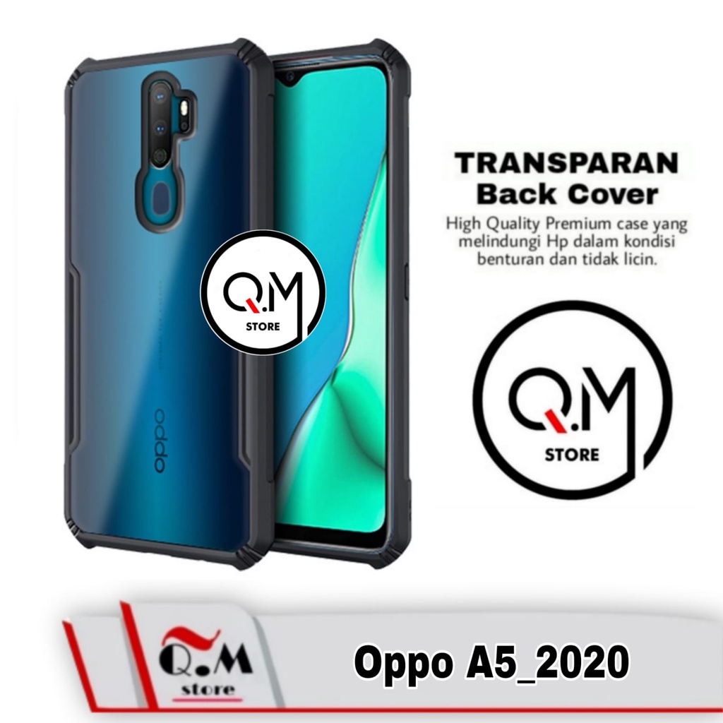 Case Oppo A5 2020 Shockproof Transparent Armor Casing Pelindung Back Cover