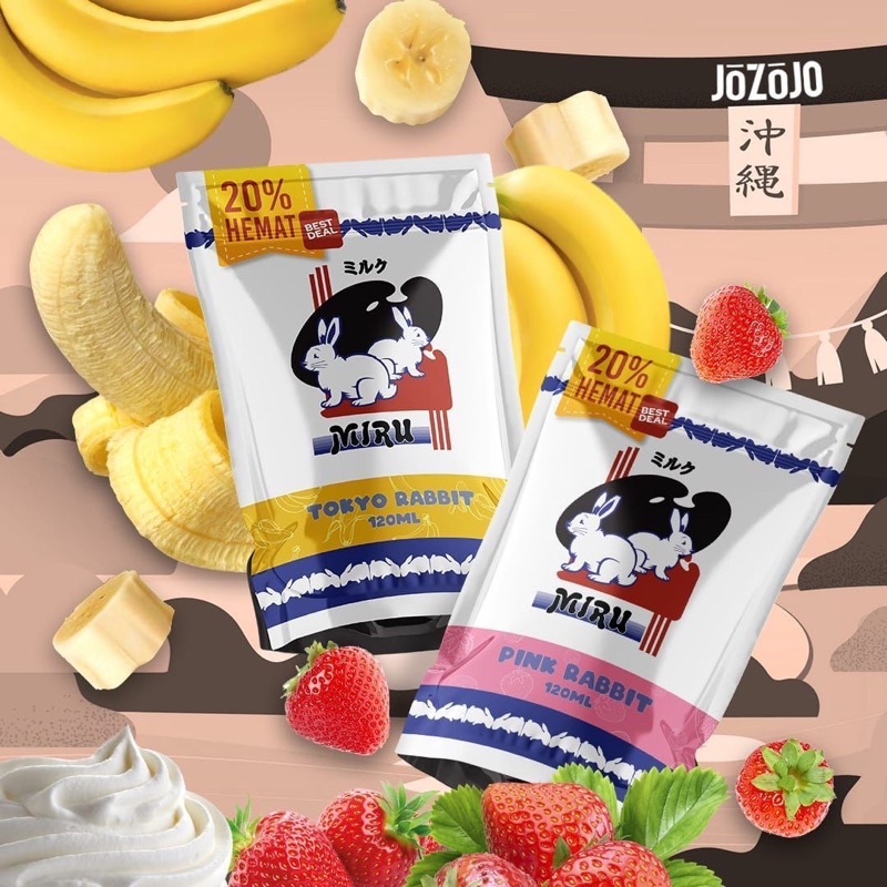 Jual LIQUID MIRU TOKYO RABBIT & PINK RABBIT 60ML 3&6MG ( SATUAN